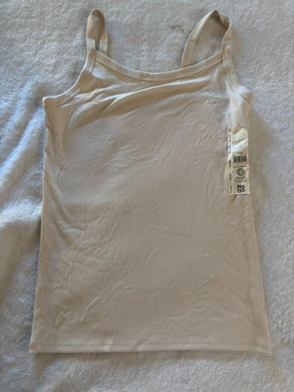 No Boundaries Womens' Medium Beige Spaghetti Tank Top